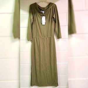 DKNY super soft cowl neck maxi dress